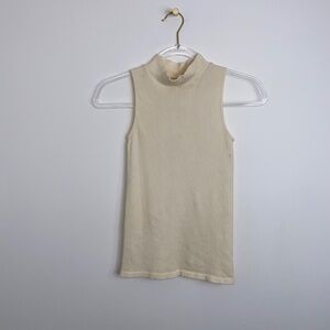 NWT Free People Intimately No Looking Back Washed Cami Ivory XS/S Mock Neck